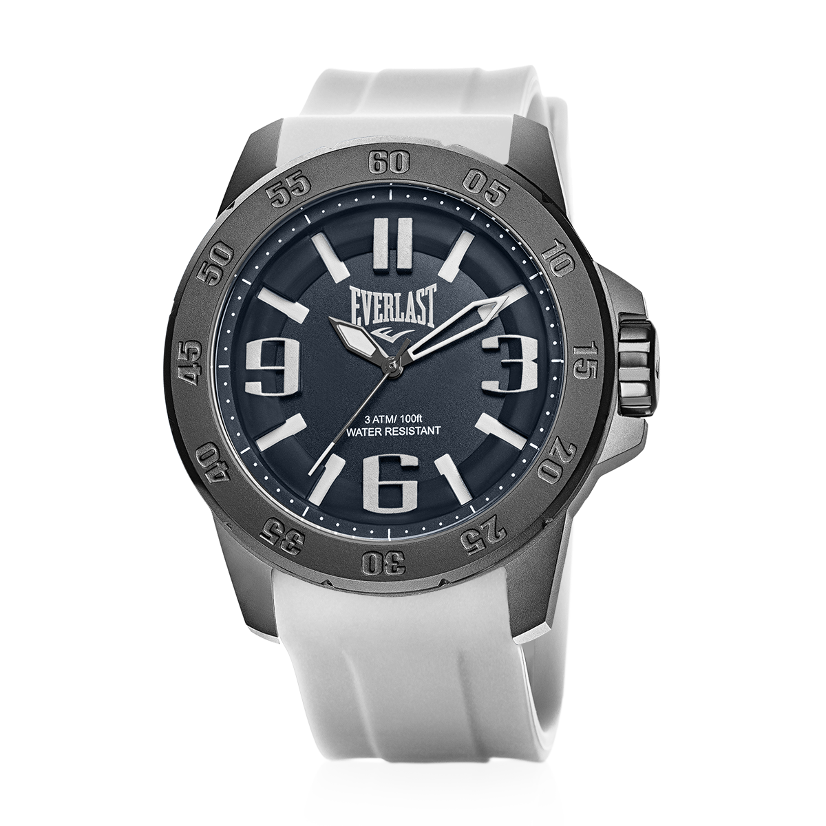 Relógio de Pulso Everlast Masculino Pulseira Silicone Branco E6991