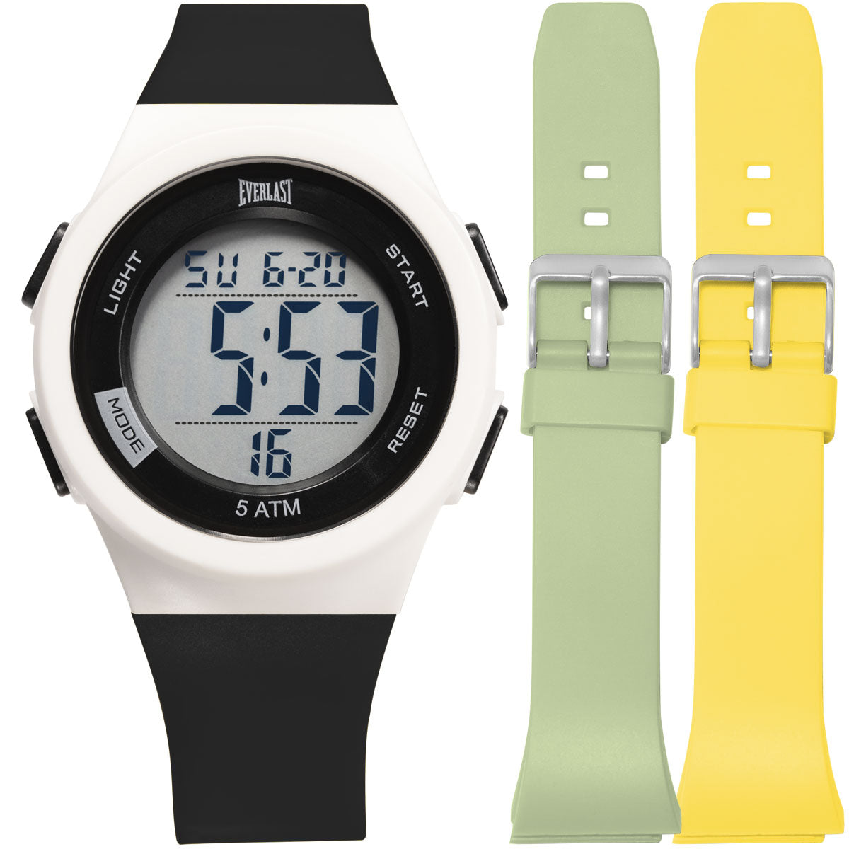 Relógio de Pulso Everlast Digital Unissex Kit 2 Pulseiras E73705