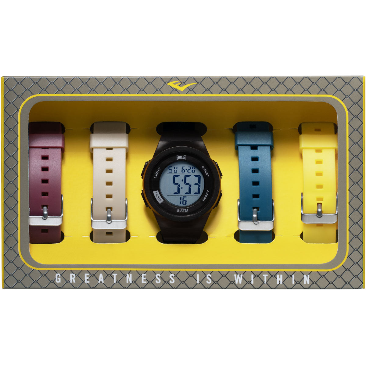 Relógio de Pulso Everlast Digital Unissex Kit 4 Pulseiras E73813