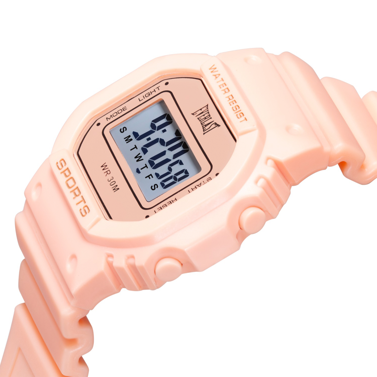 Relógio de Pulso Everlast Digital Quadrado Unissex Salmão E764
