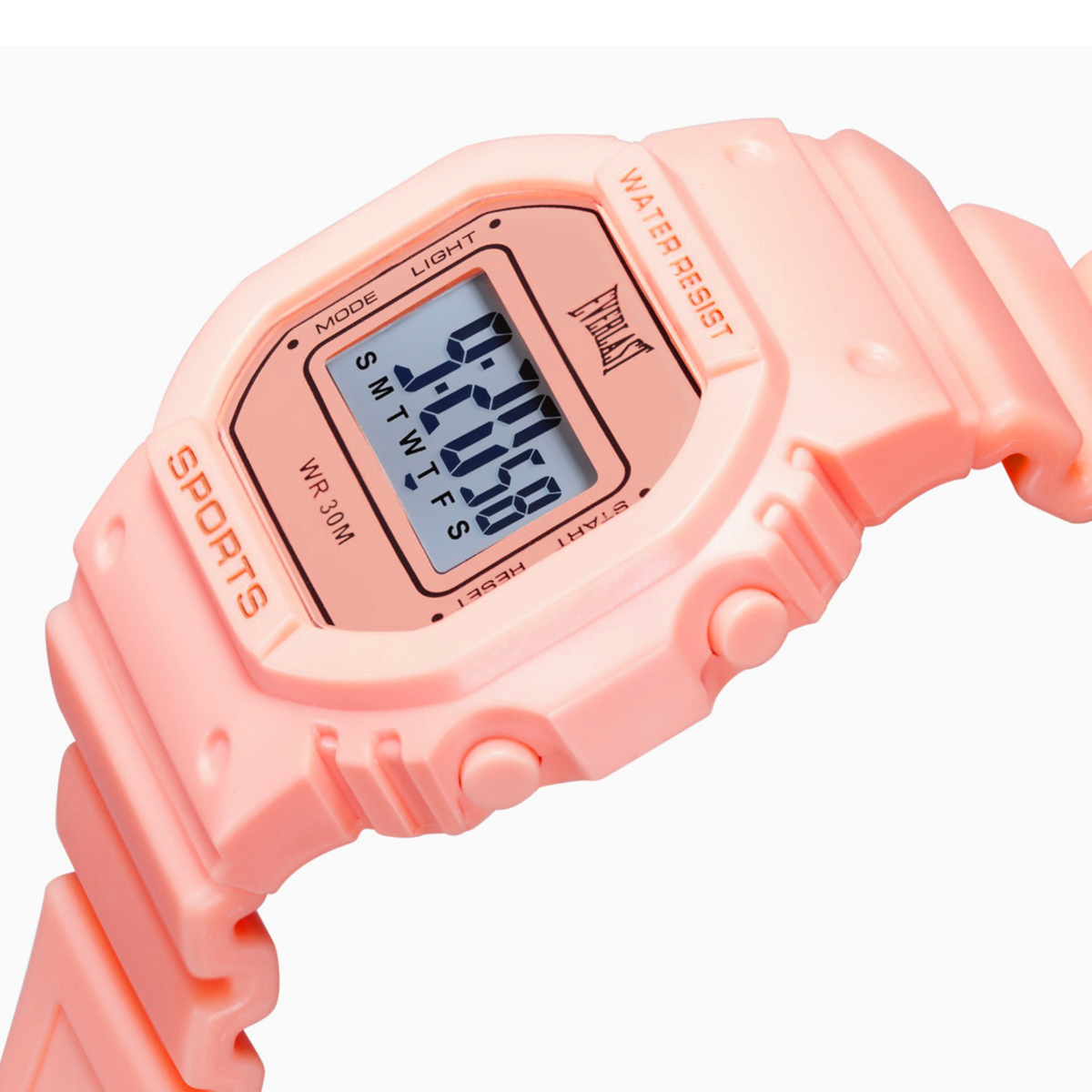 Relógio de Pulso Everlast Digital Quadrado Unissex Coral E759