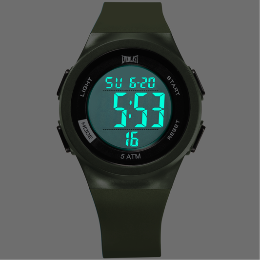 Relógio de Pulso Everlast Digital Unissex Verde Militar E741