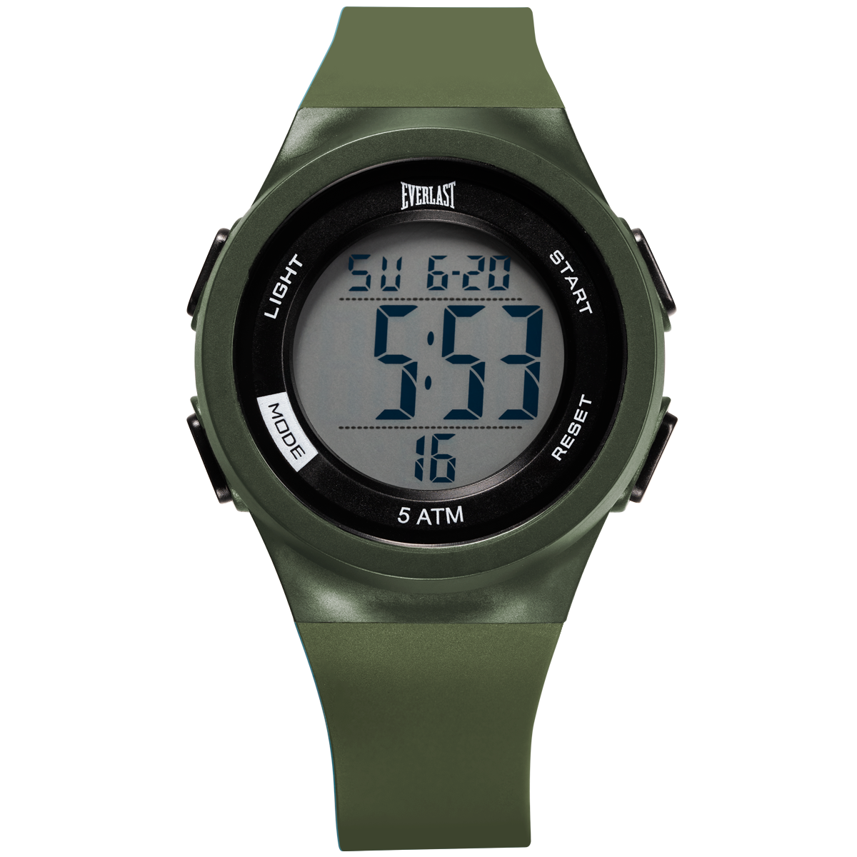 Relógio de Pulso Everlast Digital Unissex Verde Militar E741