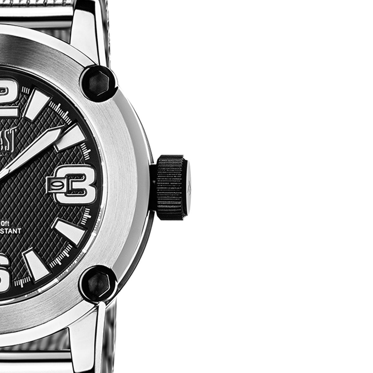 Relógio de Pulso Everlast Masculino Prateado Calendário E10415