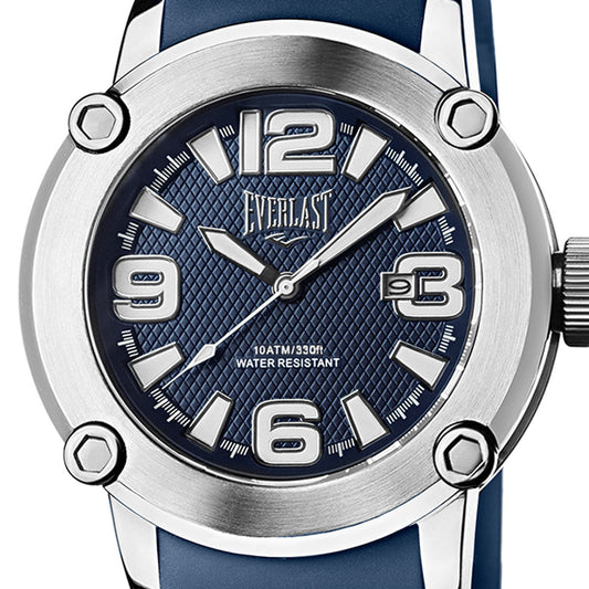 Relógio de Pulso Everlast Masculino Silicone Azul Calendário E10530