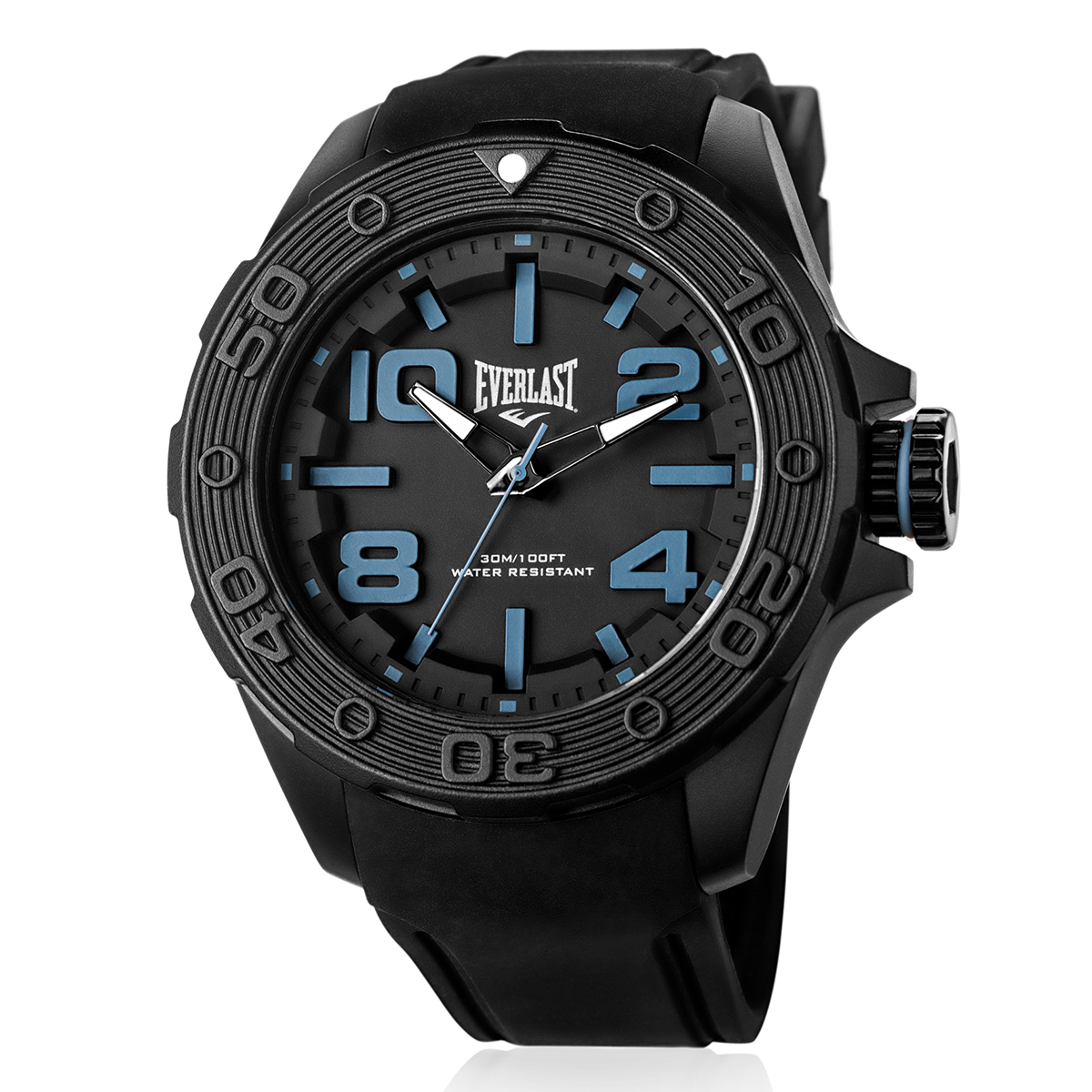 Relógio de Pulso Everlast Masculino Pulseira Silicone Preto E620