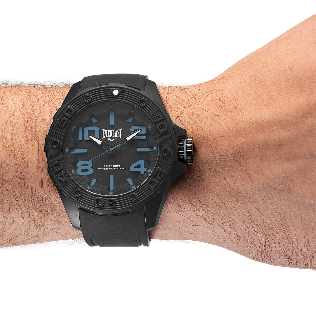 Relógio de Pulso Everlast Masculino Pulseira Silicone Preto E620