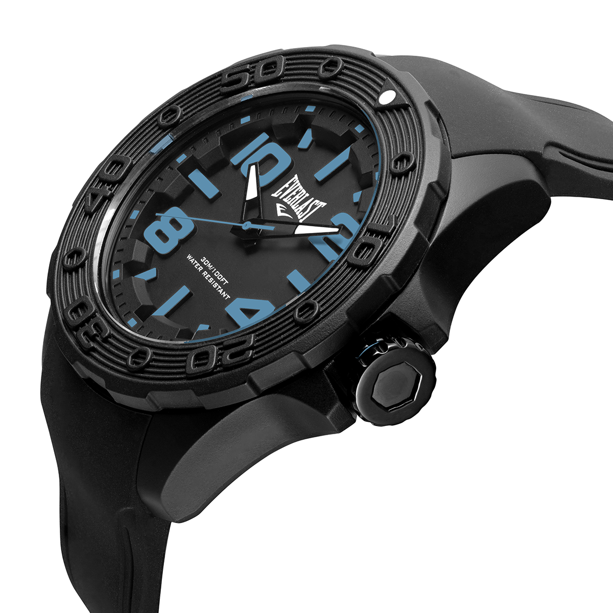 Relógio de Pulso Everlast Masculino Pulseira Silicone Preto E620