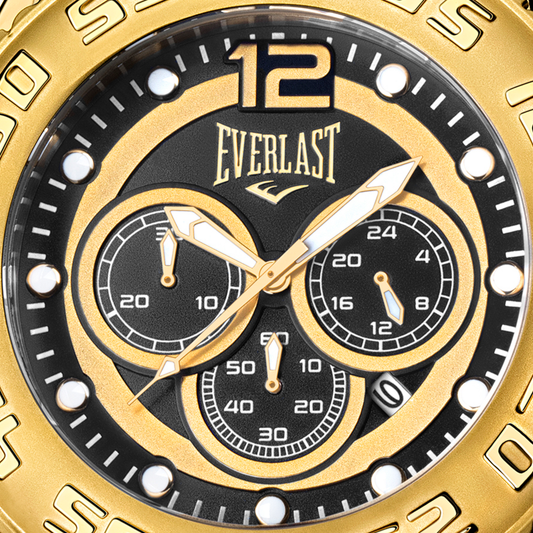 Relógio de Pulso Everlast Masculino Dourado Cronógrafo E629