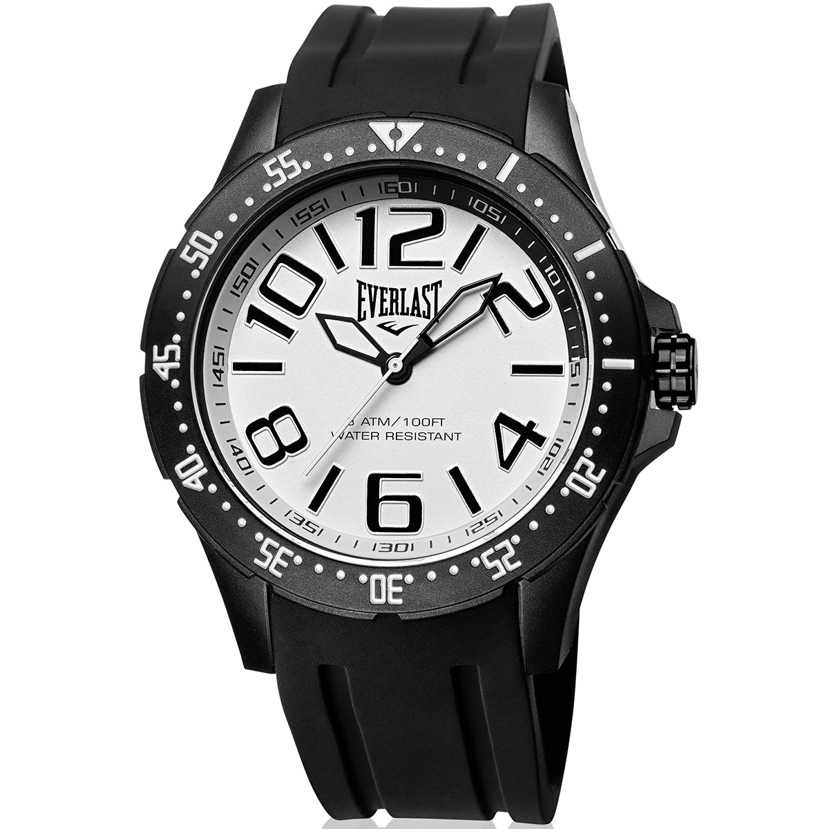 Relógio de Pulso Everlast Masculino Pulseira Silicone Preto E671