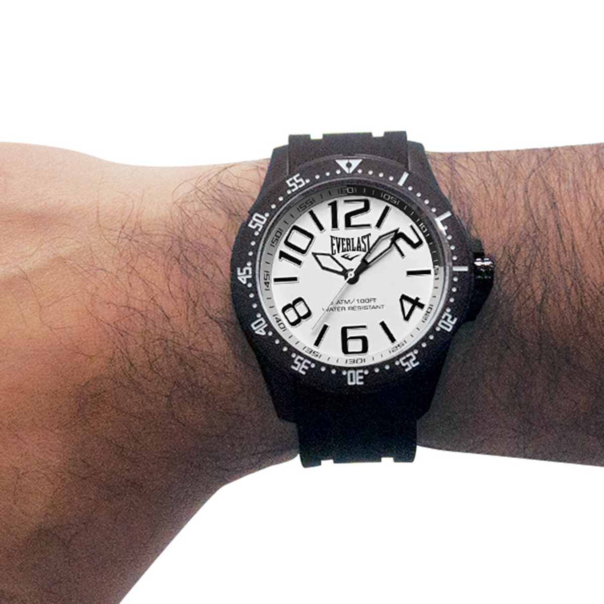 Relógio de Pulso Everlast Masculino Pulseira Silicone Preto E671