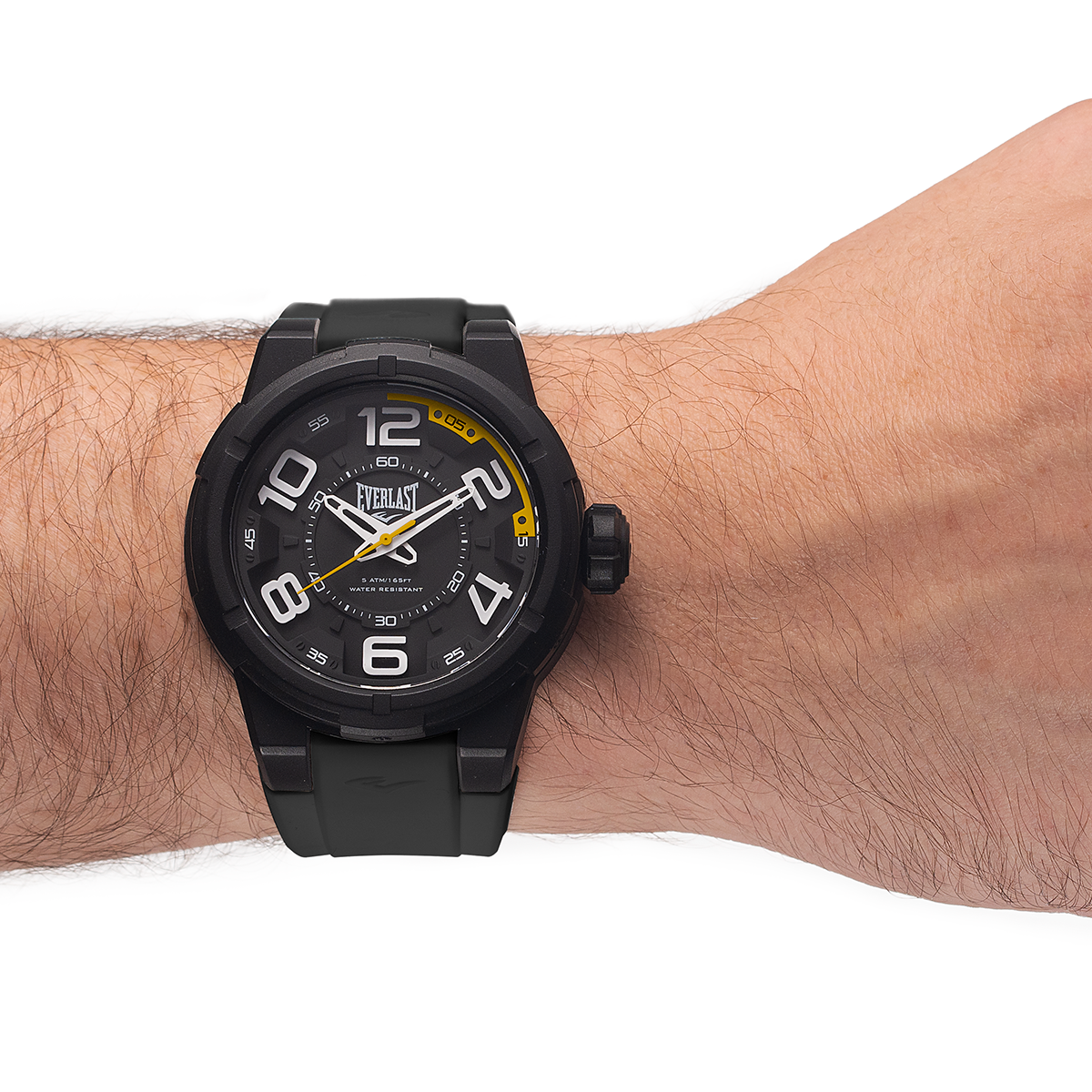 Relógio de Pulso Everlast Masculino Pulseira Silicone Preto E686