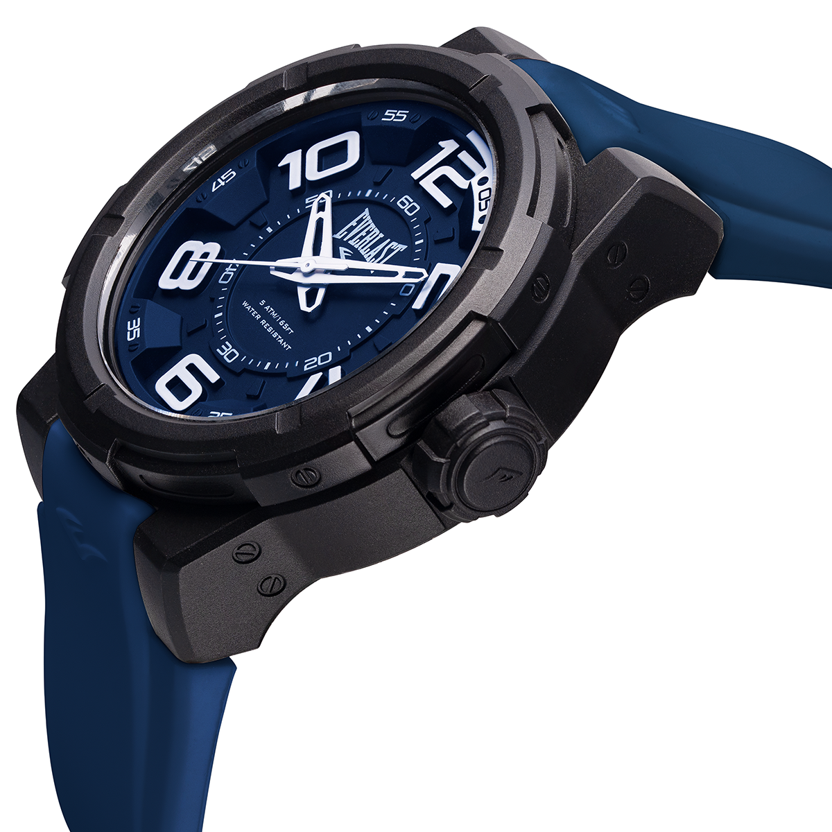 Relógio de Pulso Everlast Masculino Pulseira Silicone Azul Marinho E692