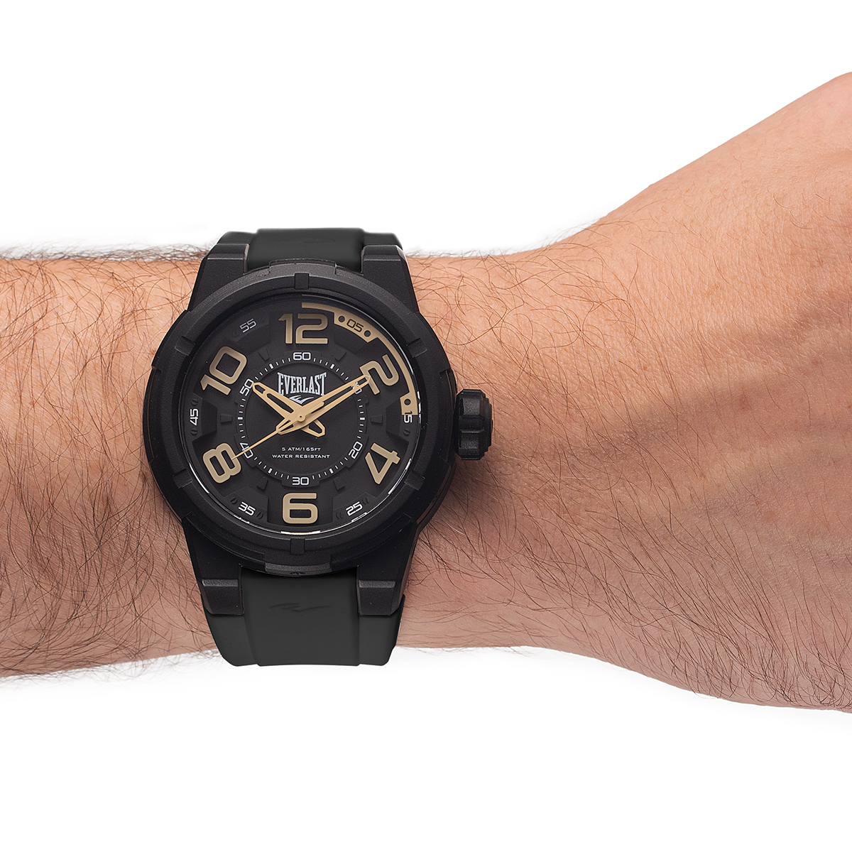 Relógio de Pulso Everlast Masculino Pulseira Silicone Preto E693