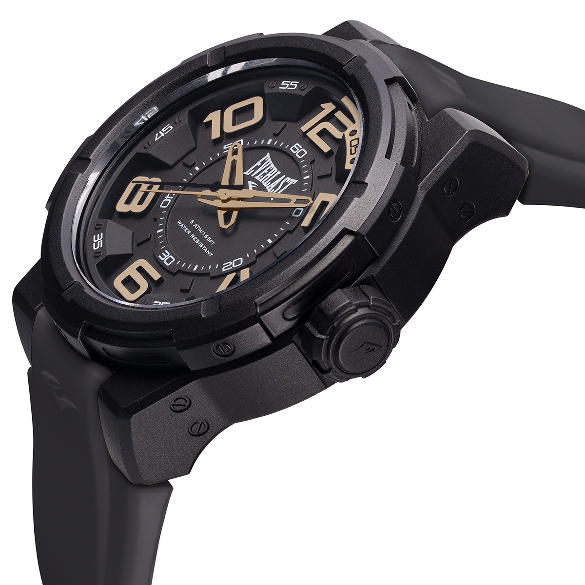 Relógio de Pulso Everlast Masculino Pulseira Silicone Preto E693