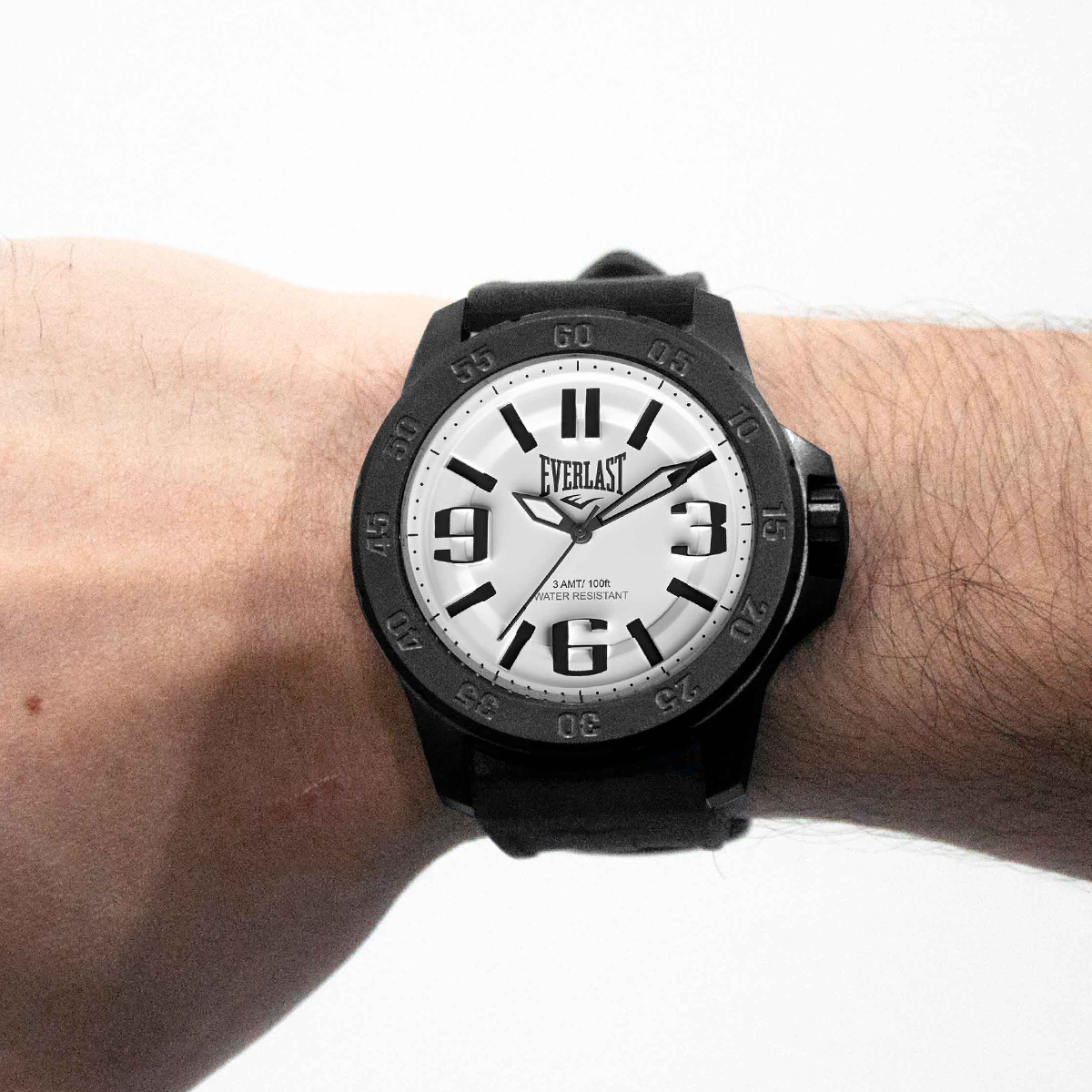 Relógio de Pulso Everlast Masculino Pulseira Silicone Preto E695