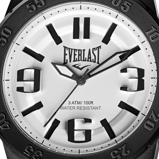 Relógio de Pulso Everlast Masculino Pulseira Silicone Preto E695