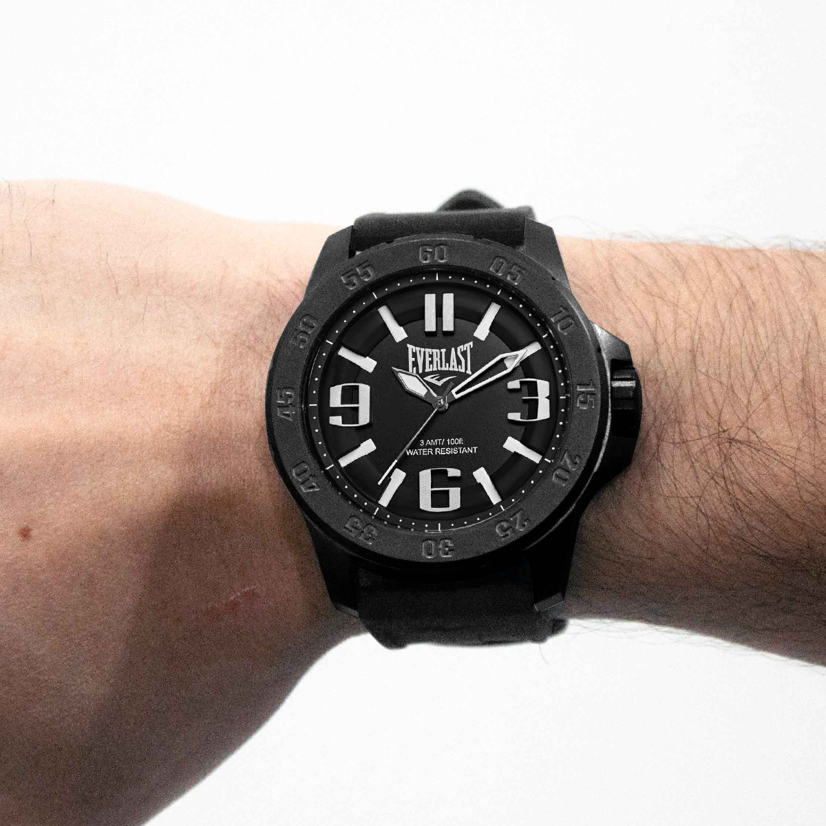 Relógio de Pulso Everlast Masculino Pulseira Silicone Preto E696