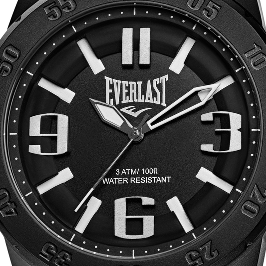 Relógio de Pulso Everlast Masculino Pulseira Silicone Preto E696