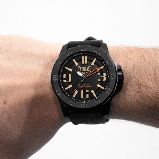 Relógio de Pulso Everlast Masculino Pulseira Silicone Preto E697