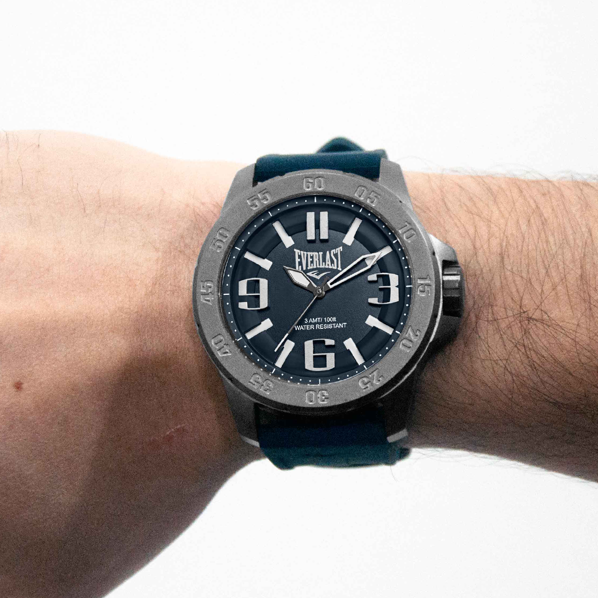 Relógio de Pulso Everlast Masculino Pulseira Silicone Azul E699