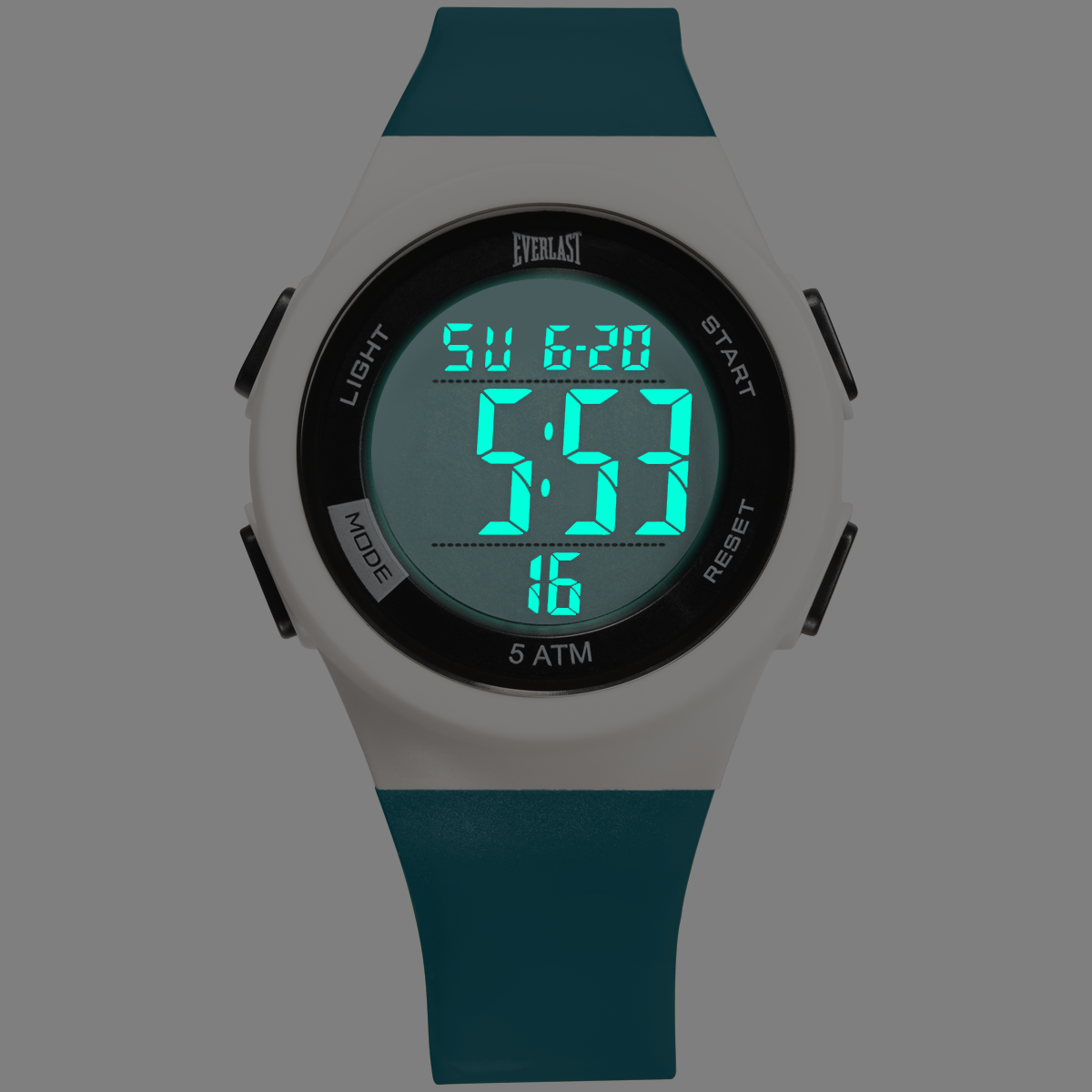 Relógio de Pulso Everlast Digital Unissex Azul Turquesa E7379