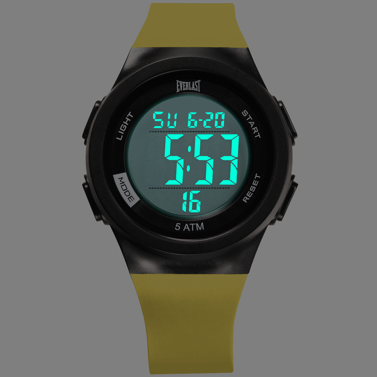 Relógio de Pulso Everlast Digital Unissex Amarelo Claro E7388