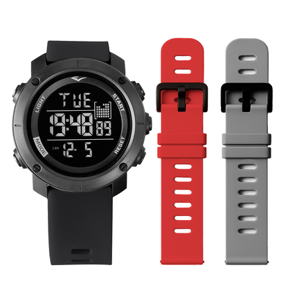Relógio de Pulso Everlast Digital Kit 2 Pulseiras E303-29A