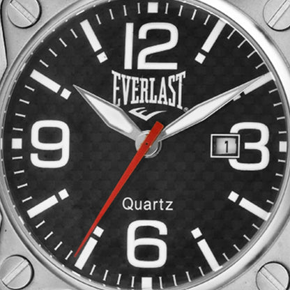 Relógio de Pulso Everlast Quadrado Silicone Preto E033