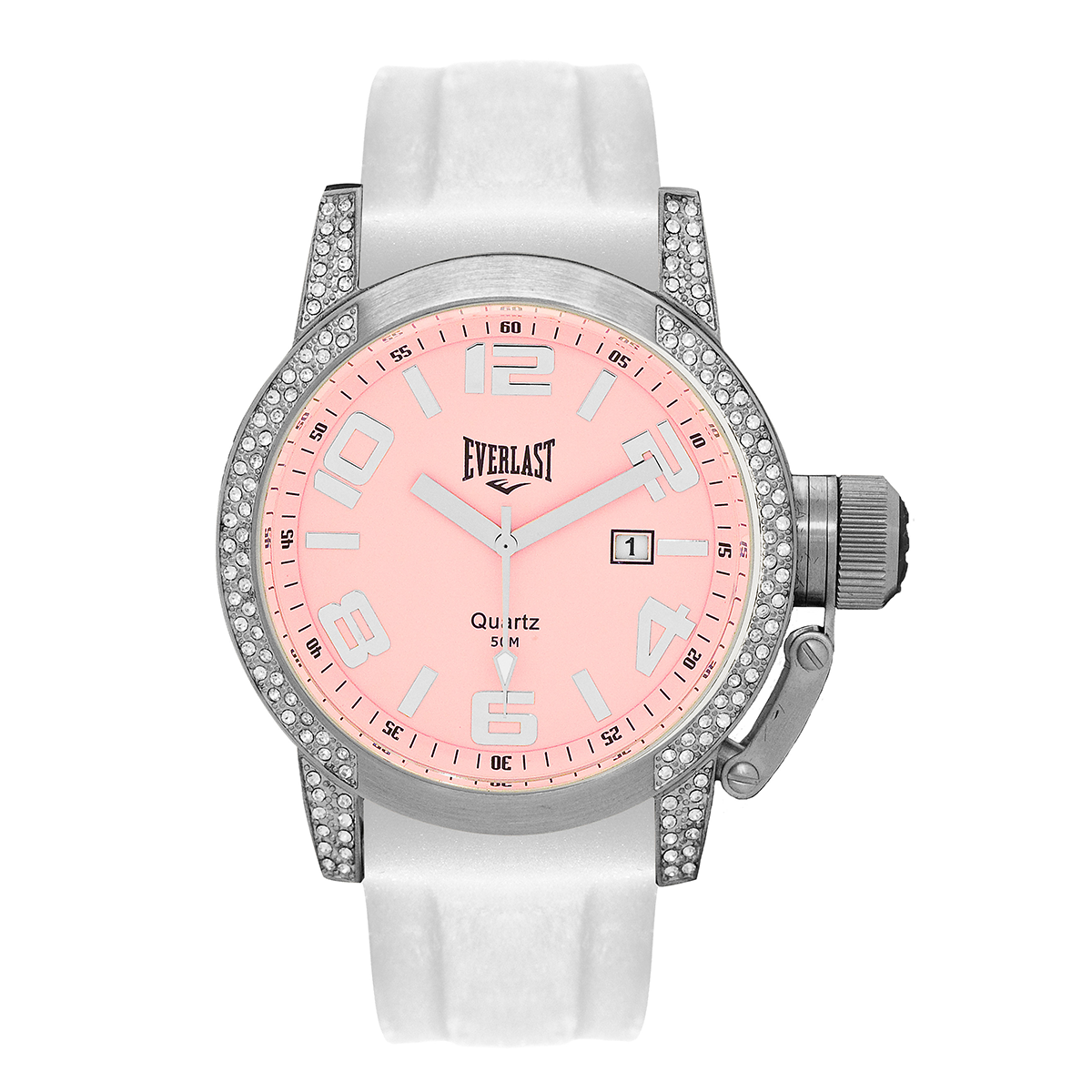 Relógio de Pulso Everlast Branco Redondo Calendário E06430