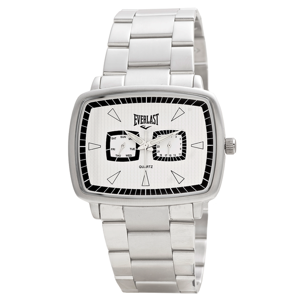 Relógio de Pulso Everlast Prateado Calendário E094