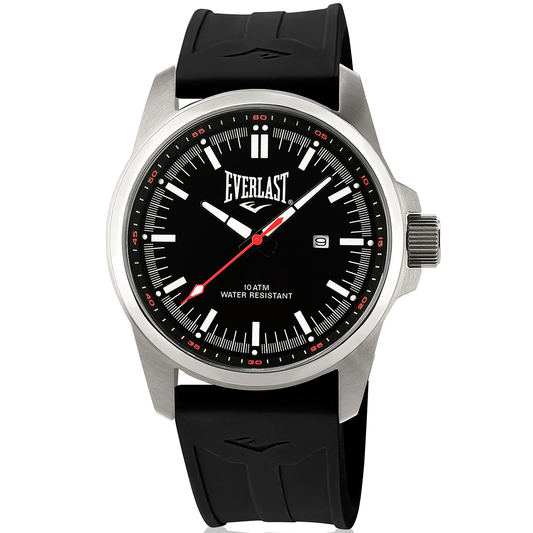 Relógio Everlast Masculino Silicone Preto E15930