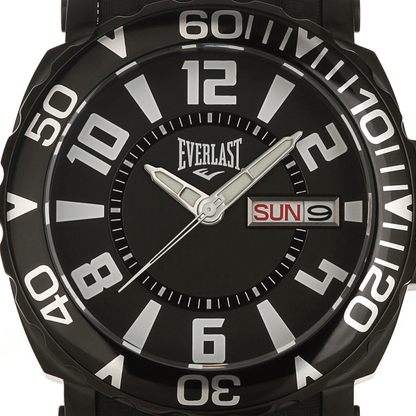Relógio de Pulso Everlast Masculino Preto Redondo Calendário E185