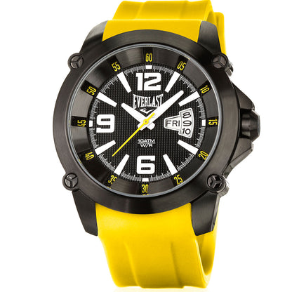 Relógio de Pulso Everlast Masculino Amarelo Calendário E20530AM