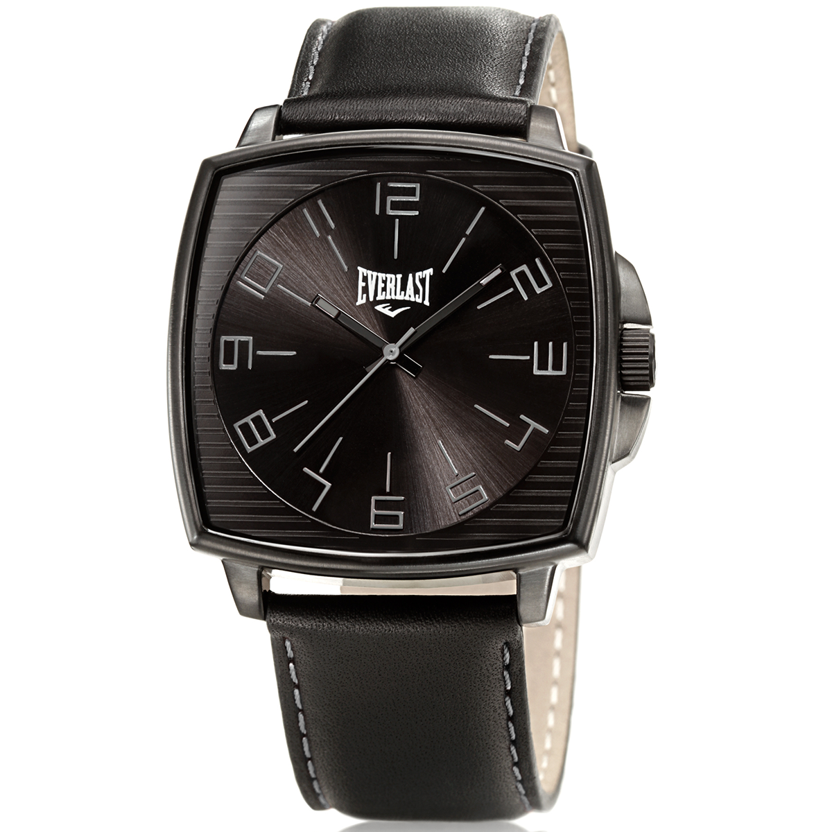 Relógio de Pulso Everlast Masculino Pulseira Couro Preto E208