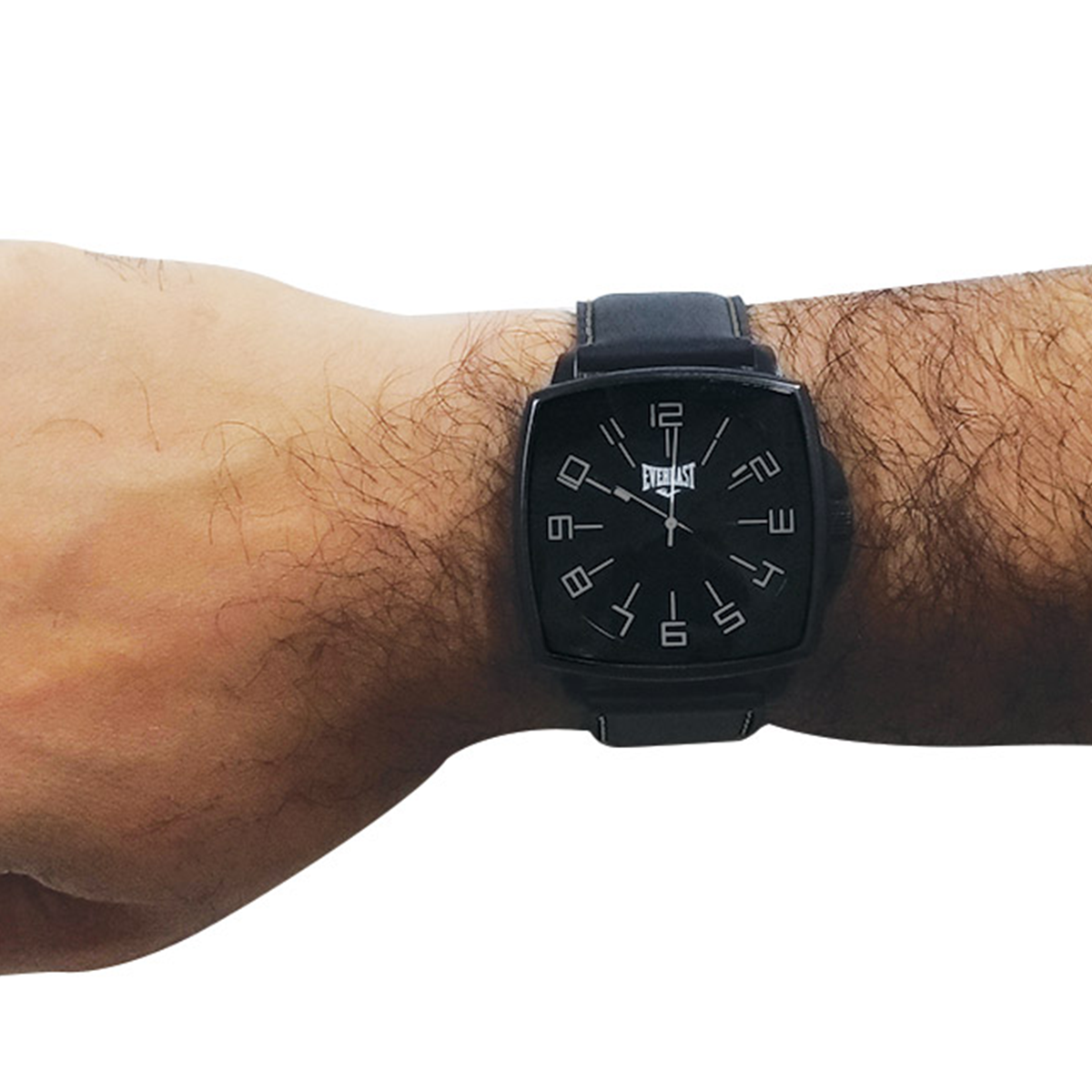 Relógio de Pulso Everlast Masculino Pulseira Couro Preto E208