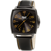 Relógio de Pulso Everlast Masculino Pulseira Couro Preto E209