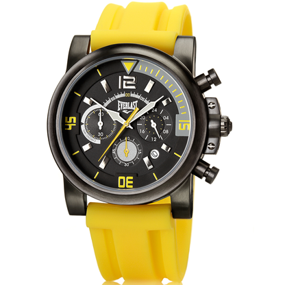 Relógio de Pulso Everlast Masculino Amarelo Cronógrafo E2221