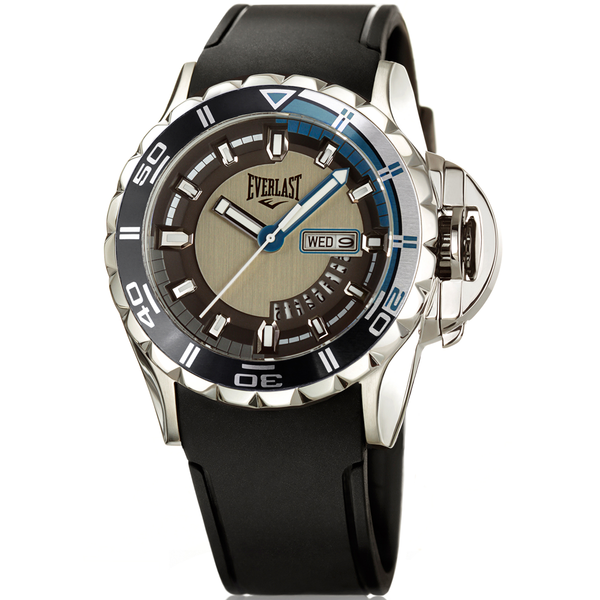 Relógio de Pulso Everlast Masculino Preto Calendário E236