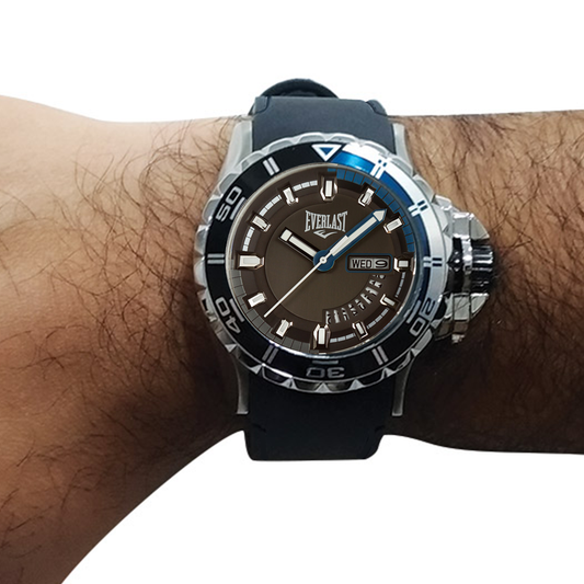Relógio de Pulso Everlast Masculino Preto Calendário E237