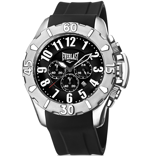 Relógio de Pulso Everlast Masculino Pulseira Silicone Preto Calendário  E2531