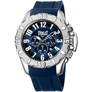 Relógio de Pulso Everlast Masculino Pulseira Silicone Azul Calendário E2541