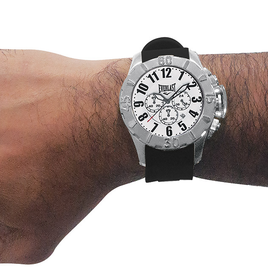 Relógio de Pulso Everlast Masculino Pulseira Silicone Preto Calendário  E2551