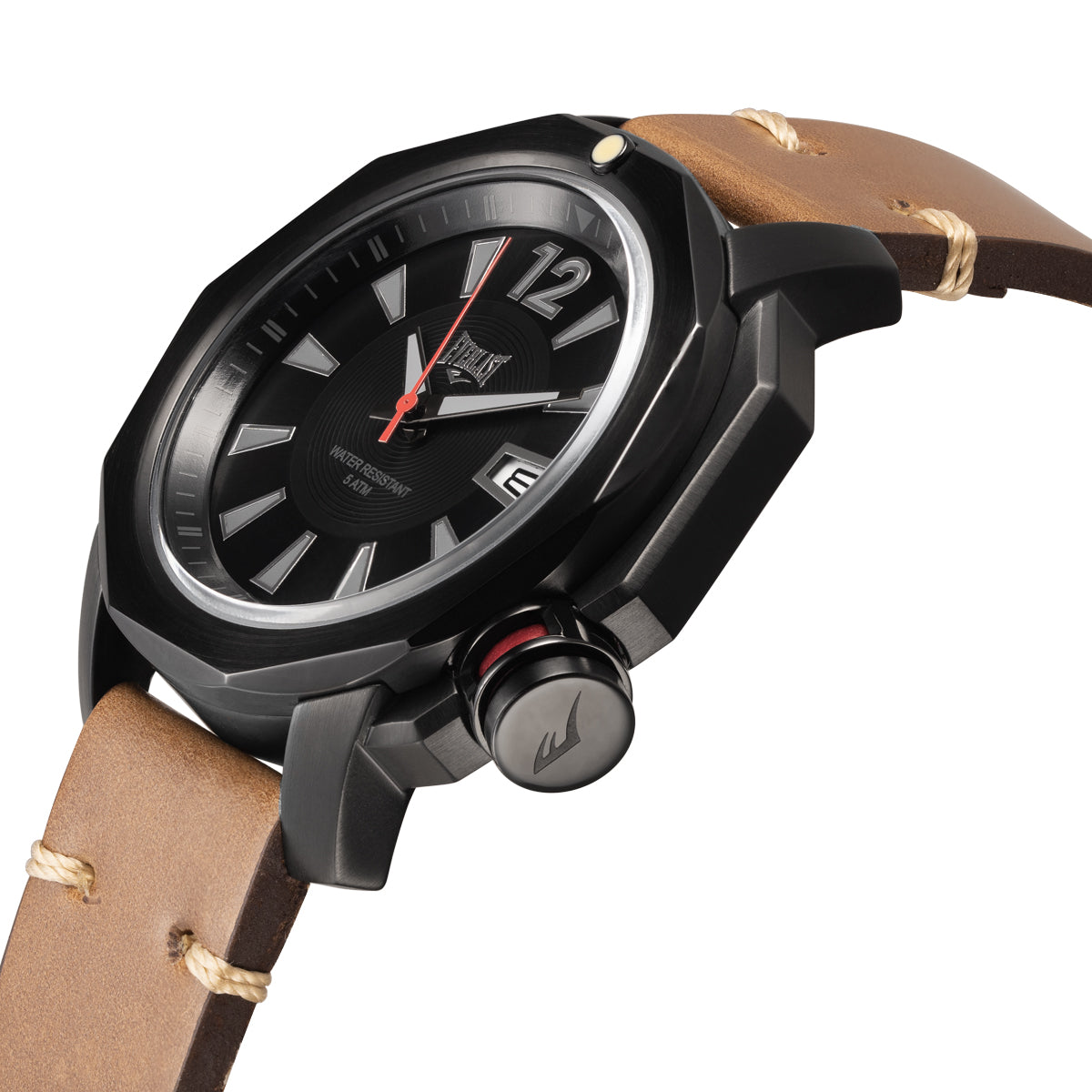 Relógio de Pulso Everlast Masculino Pulseira Couro Marrom E260CM