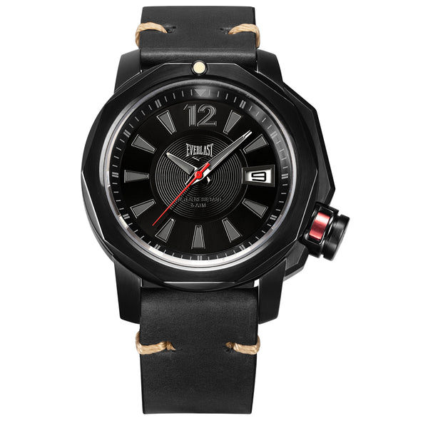 Relógio de Pulso Everlast Masculino Pulseira Couro Preto E260CP
