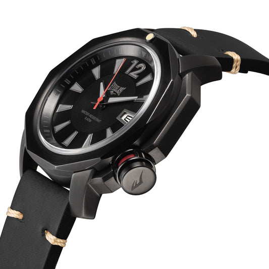 Relógio de Pulso Everlast Masculino Pulseira Couro Preto E260CP