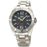 Relógio de Pulso Everlast Masculino Prateado Redondo Calendário E263