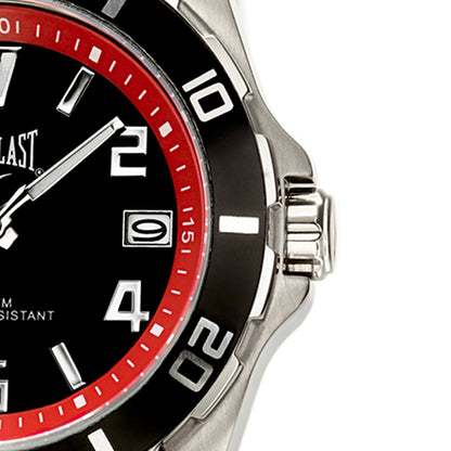 Relógio de Pulso Everlast Masculino Prateado Calendário E28815