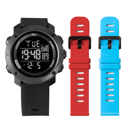 Relógio de Pulso Everlast Digital Kit 2 Pulseiras E303-29D