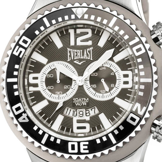 Relógio de Pulso Everlast Masculino Pulseira Cinza Cronógrafo E316